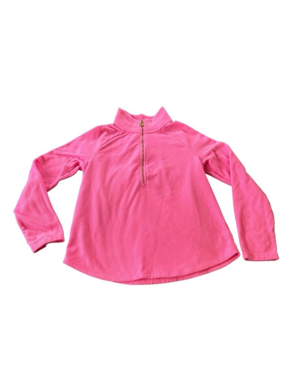 Lilly Pulitzer Skipper Pink Quarter-Zip Popover Sz M Coquette Preppy Gorpcore